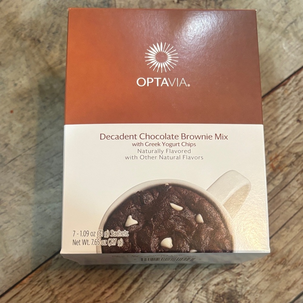 OPTAVIA Decadent Chocolate Brownie Mix - Brown & White Packaging